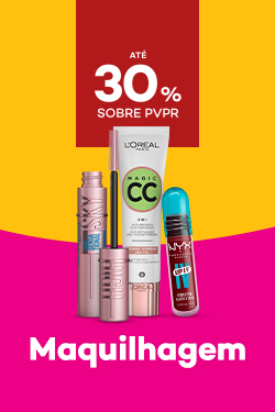 Produtos de maquilhagem com desconto até 30% sobre preço de Venda ao Público Recomendado